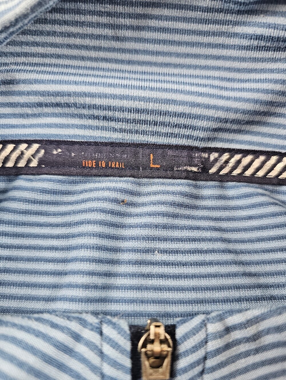 Southern Tide Quarter Zip Sweatshirt Mens Large Striped Blue Performance Golf - Picture 4 of 9